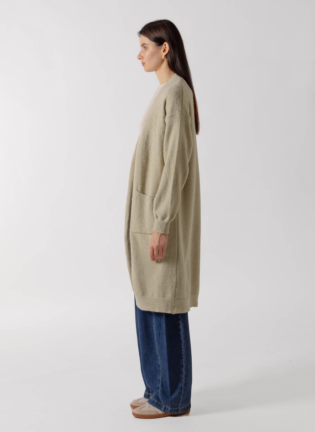 LONGLINE OPEN-FRONT CARDIGAN