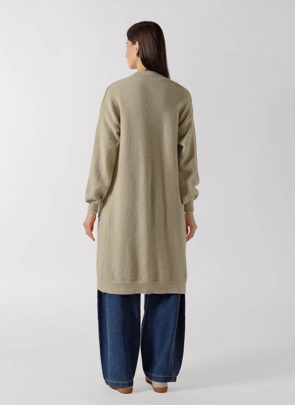 LONGLINE OPEN-FRONT CARDIGAN