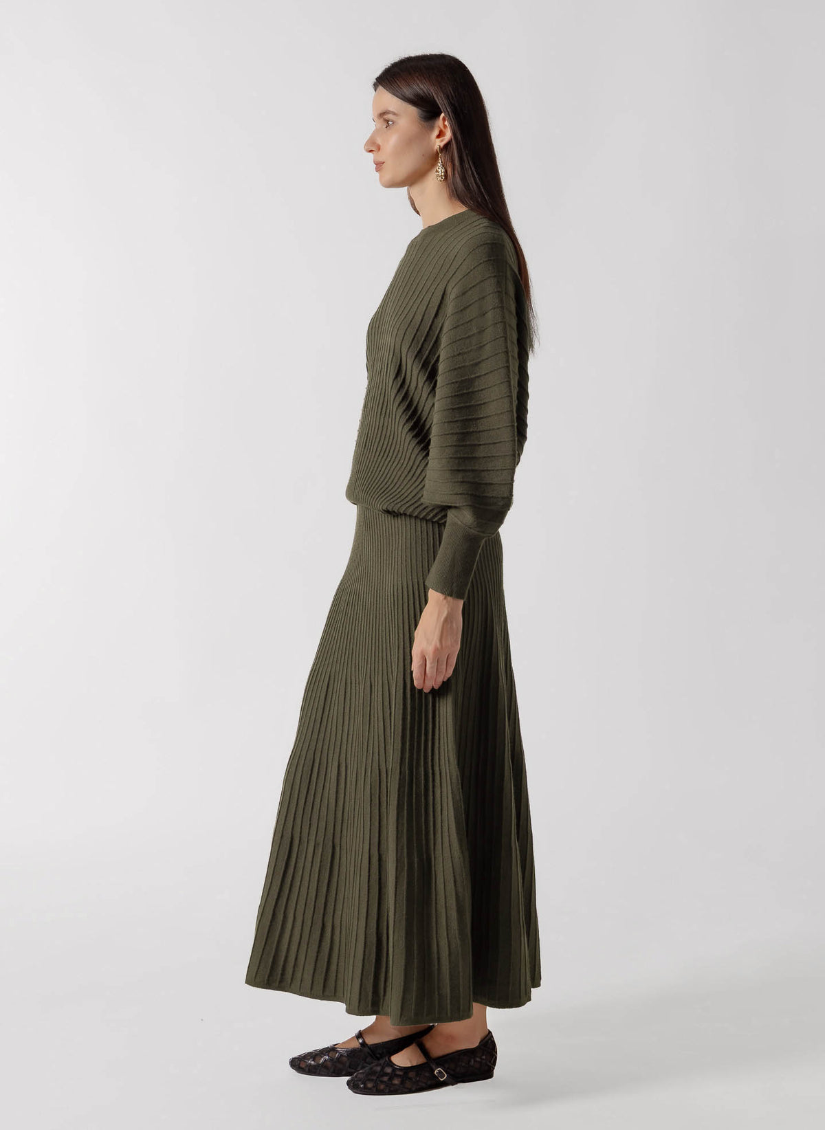RIBBED CASHMERE BLEND SWEATER SET