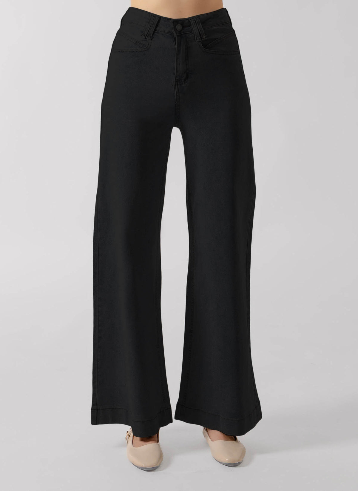 DIAGONAL SEAM WIDE JEANS