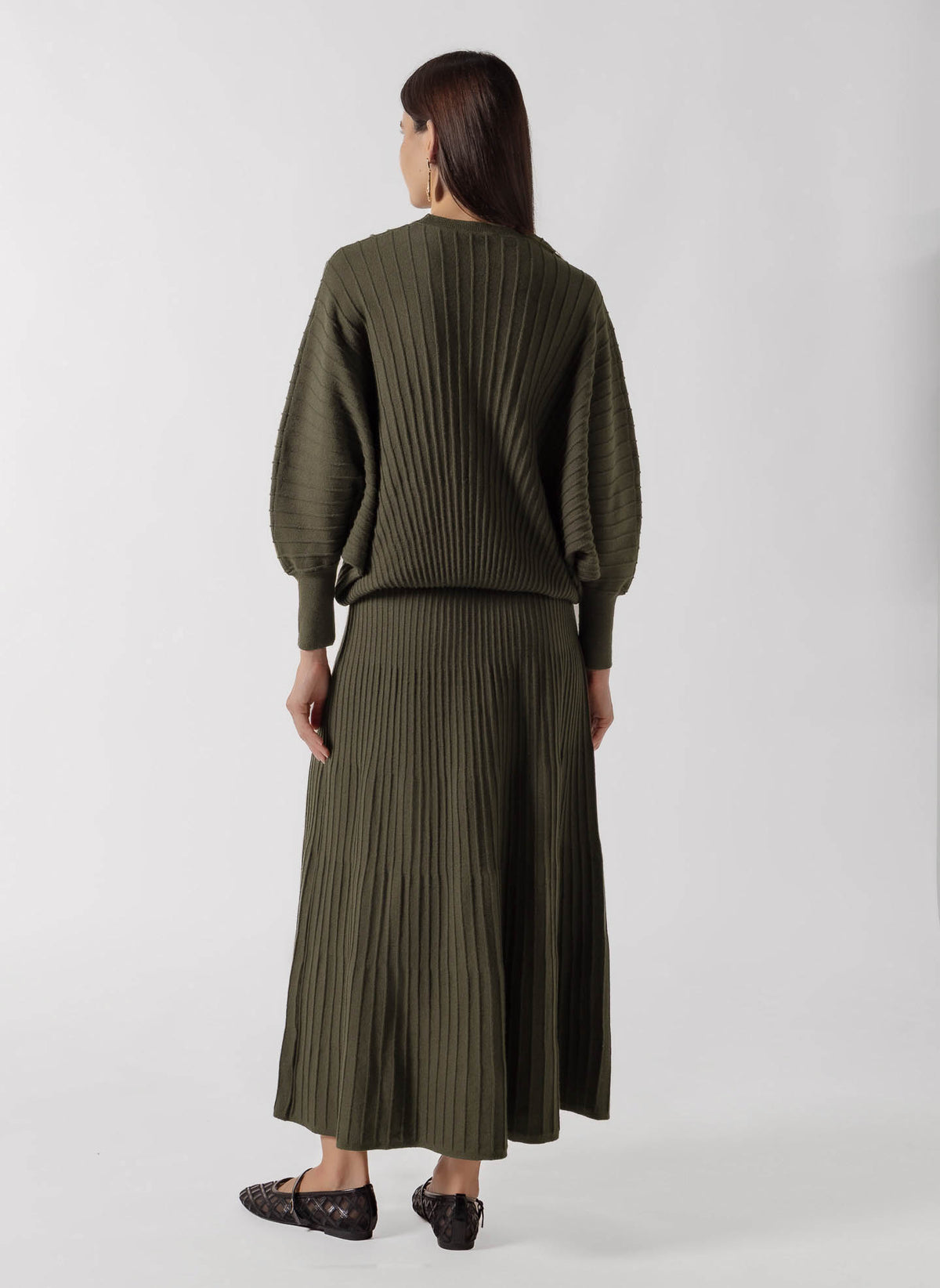 RIBBED CASHMERE BLEND SWEATER SET