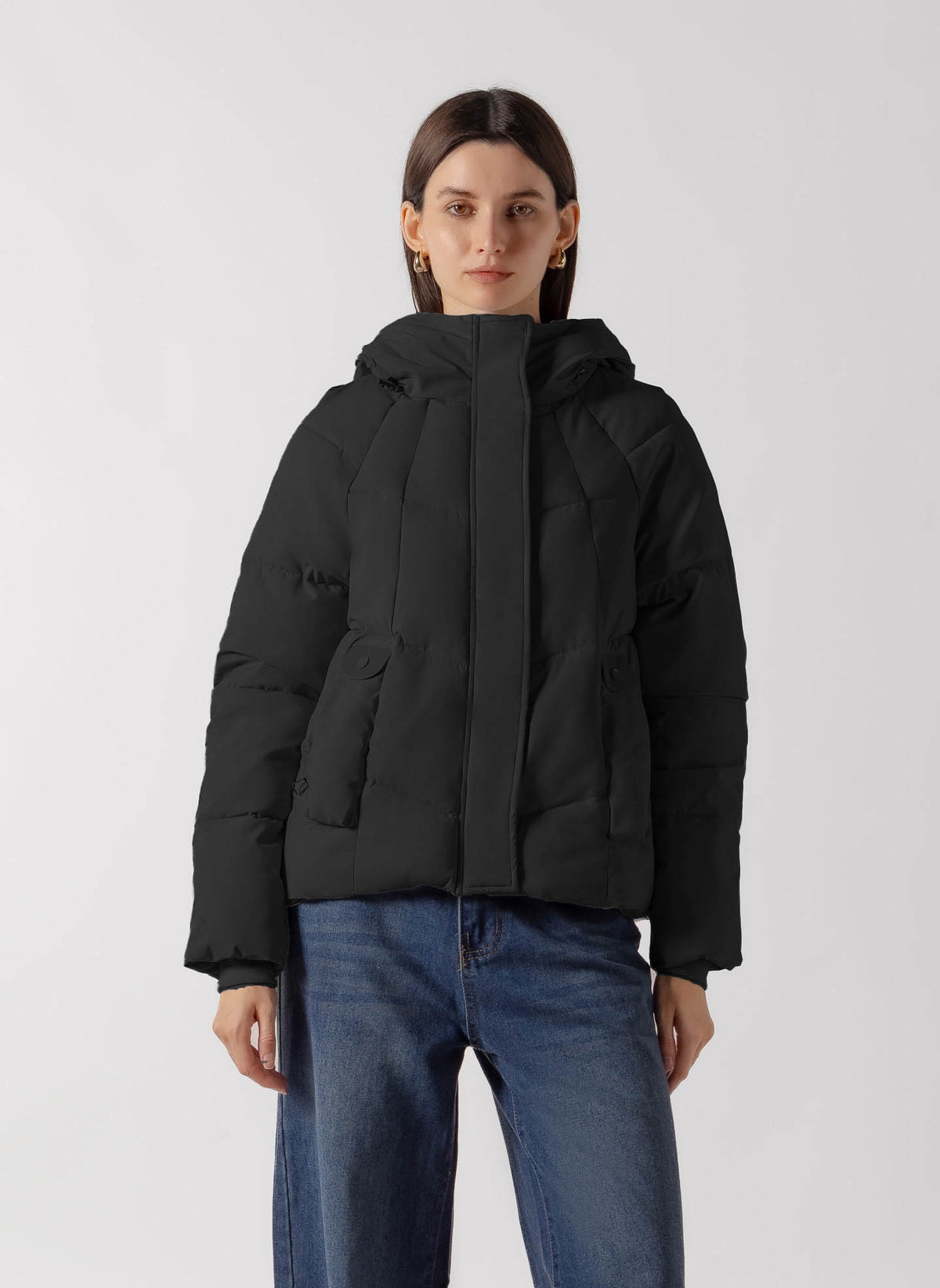 PANEL QUILTED SHORT PUFFER