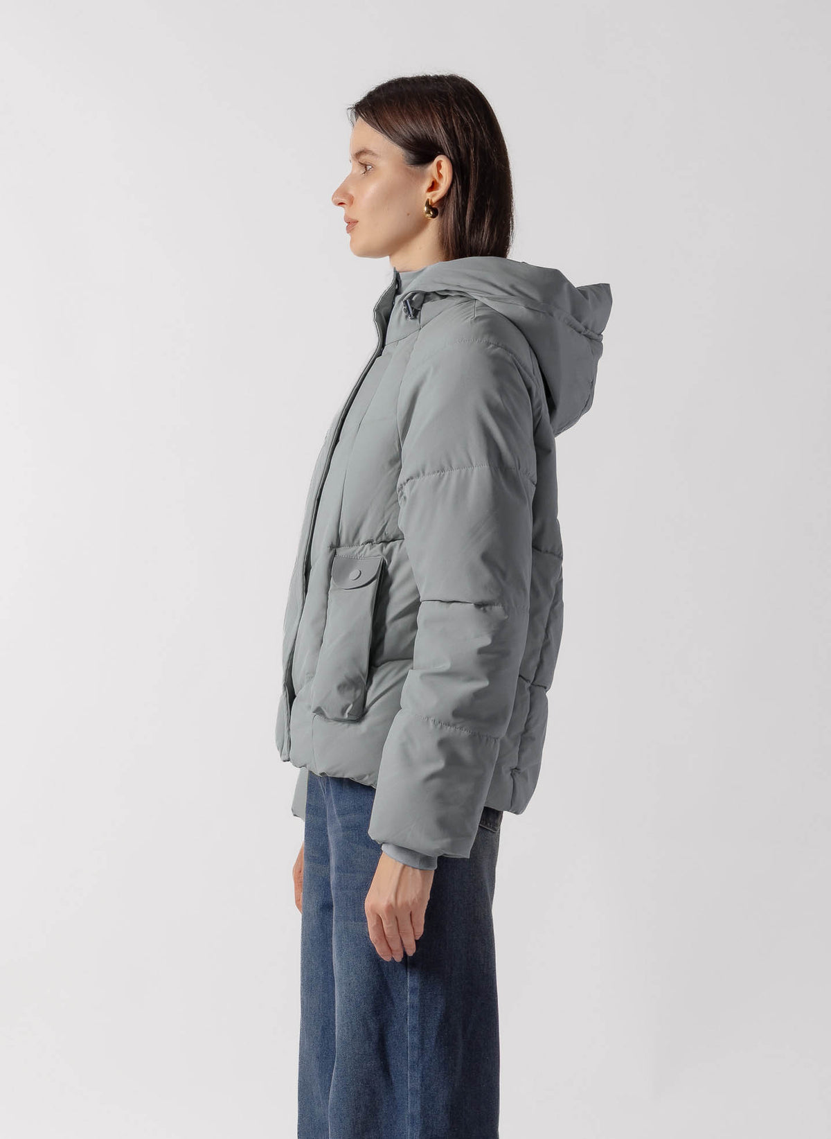 PANEL QUILTED SHORT PUFFER
