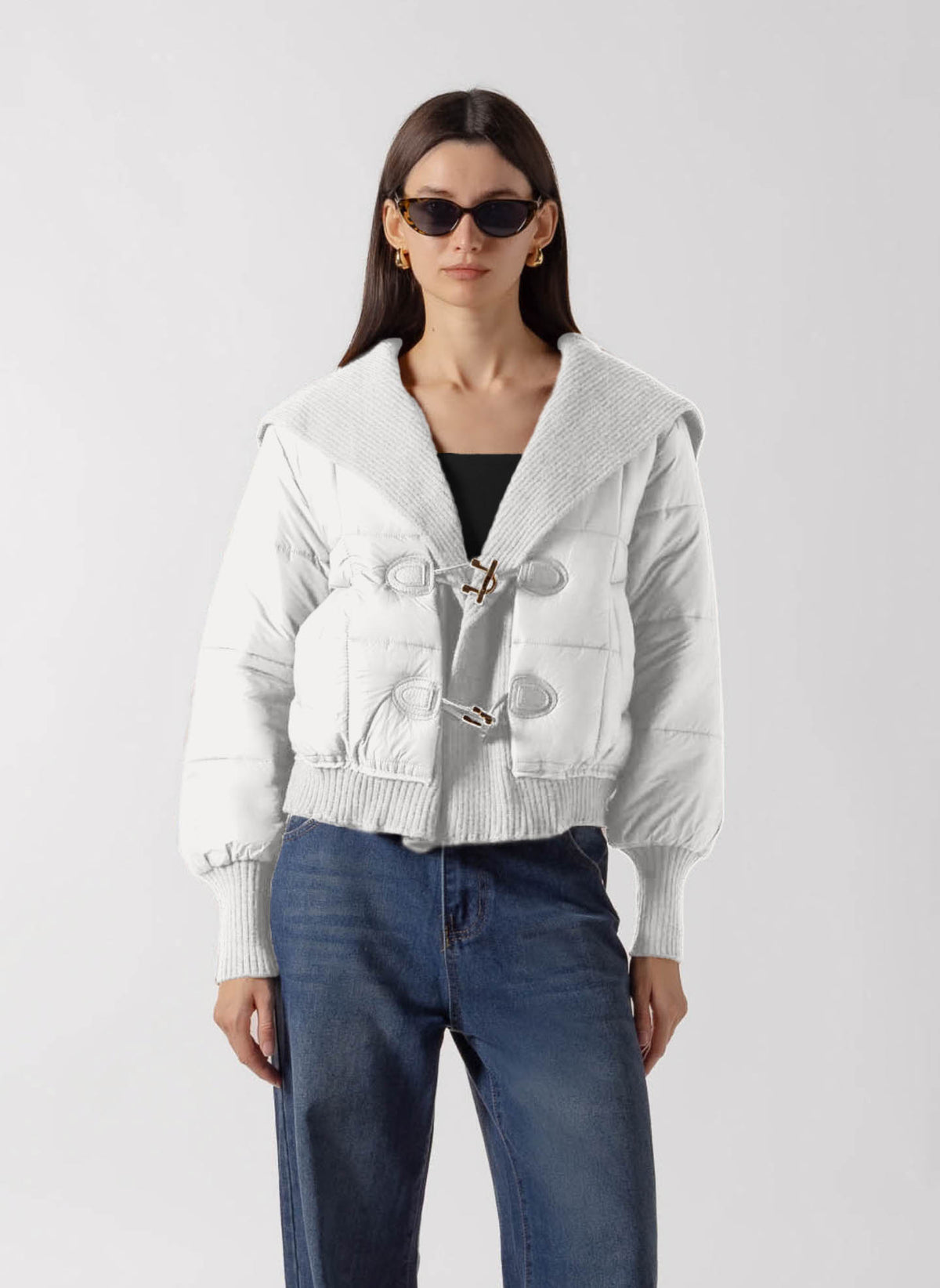 KNIT COLLAR TOGGLE PUFFER