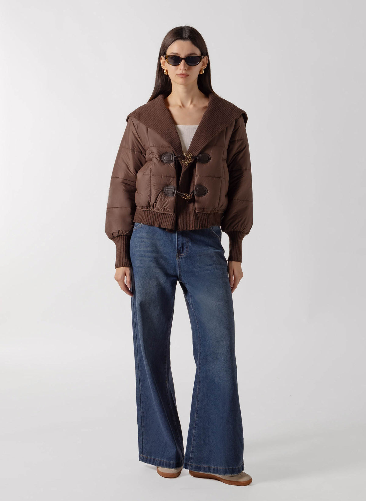 KNIT COLLAR TOGGLE PUFFER