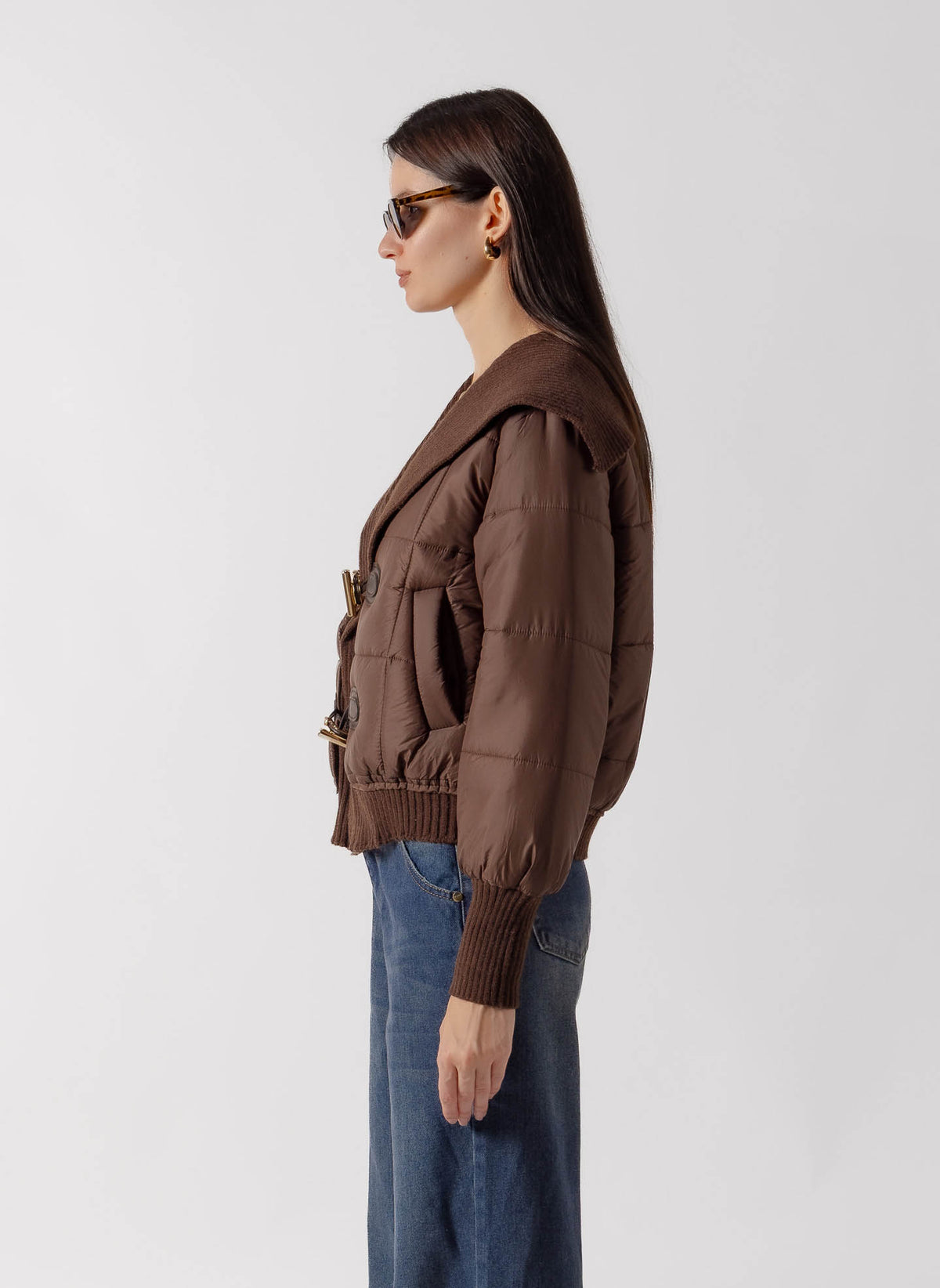 KNIT COLLAR TOGGLE PUFFER