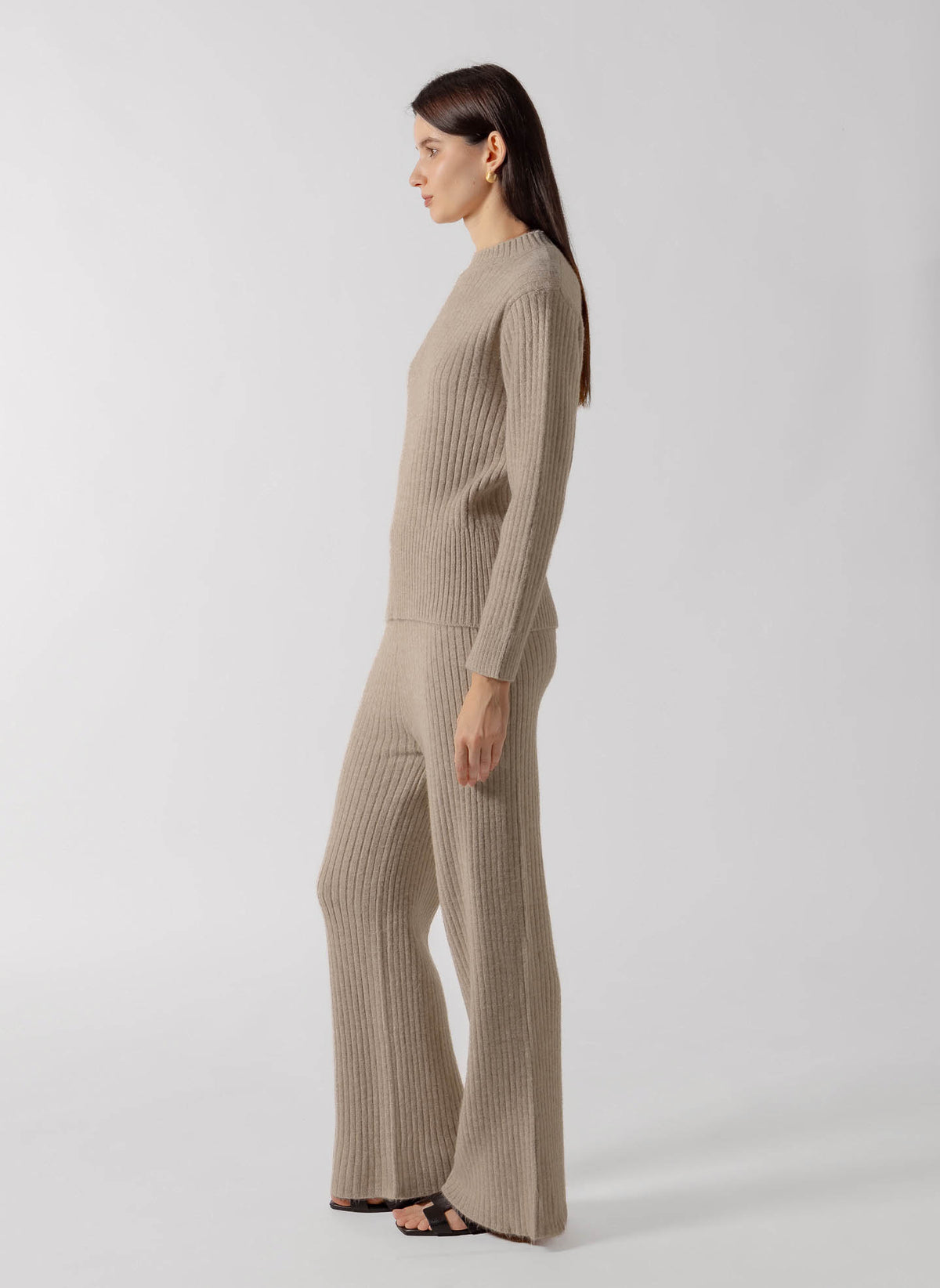 WOOL BLEND KNIT LOUNGE SET