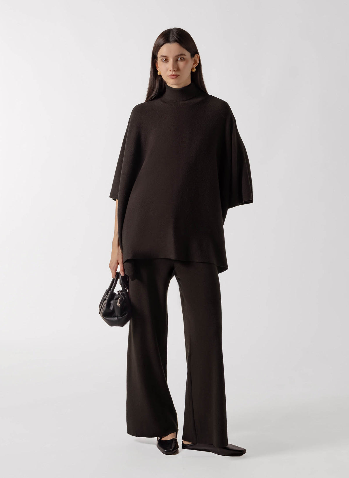 KNIT PONCHO SET