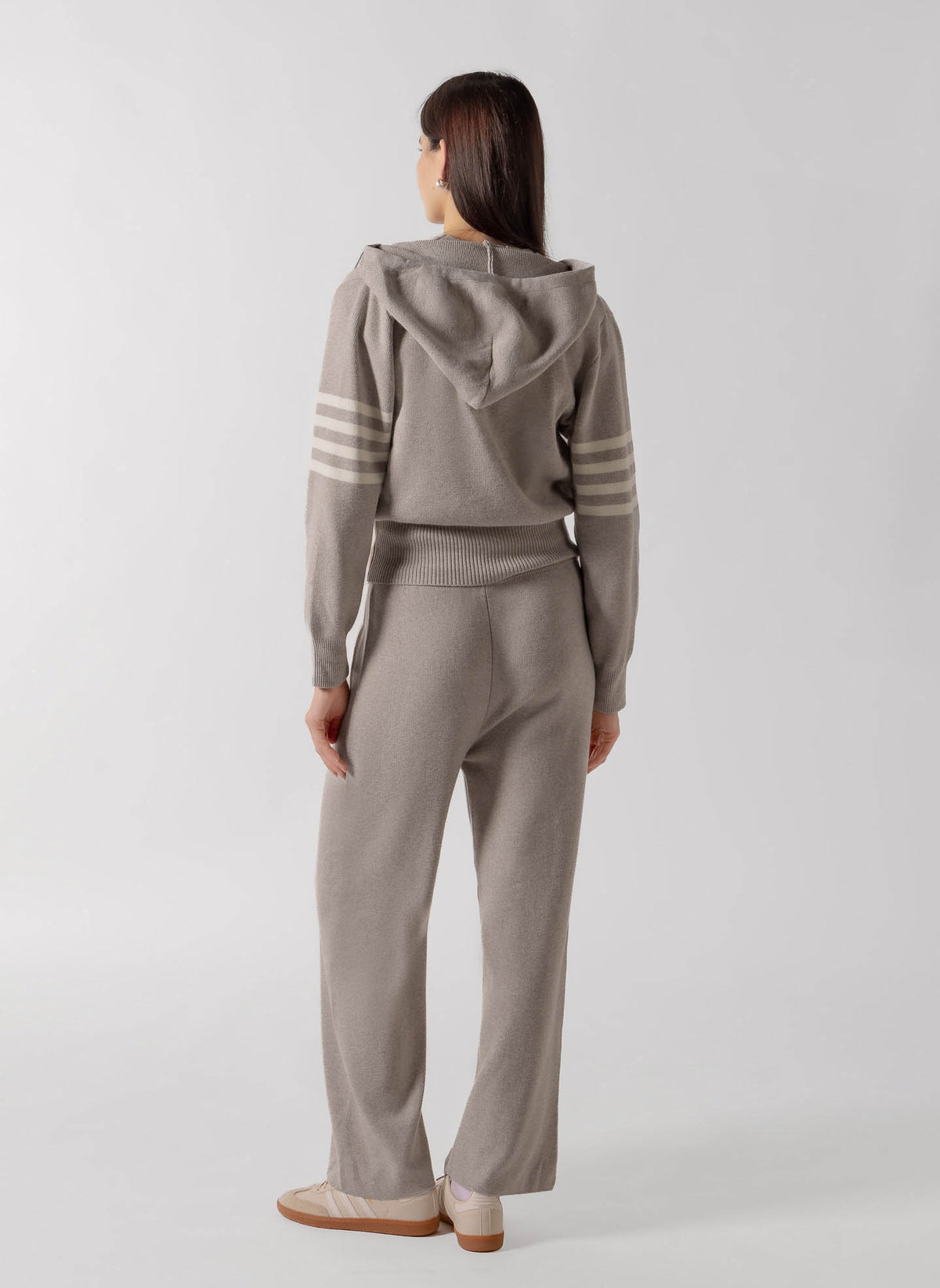 RIBBED ZIP-UP HOODIE SET