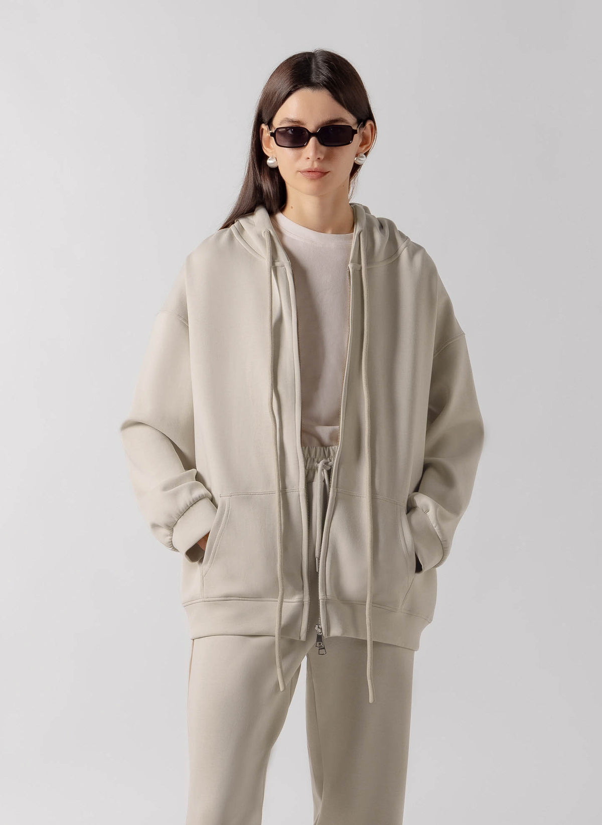 ZIP-UP HOODIE TRACKSUIT SET