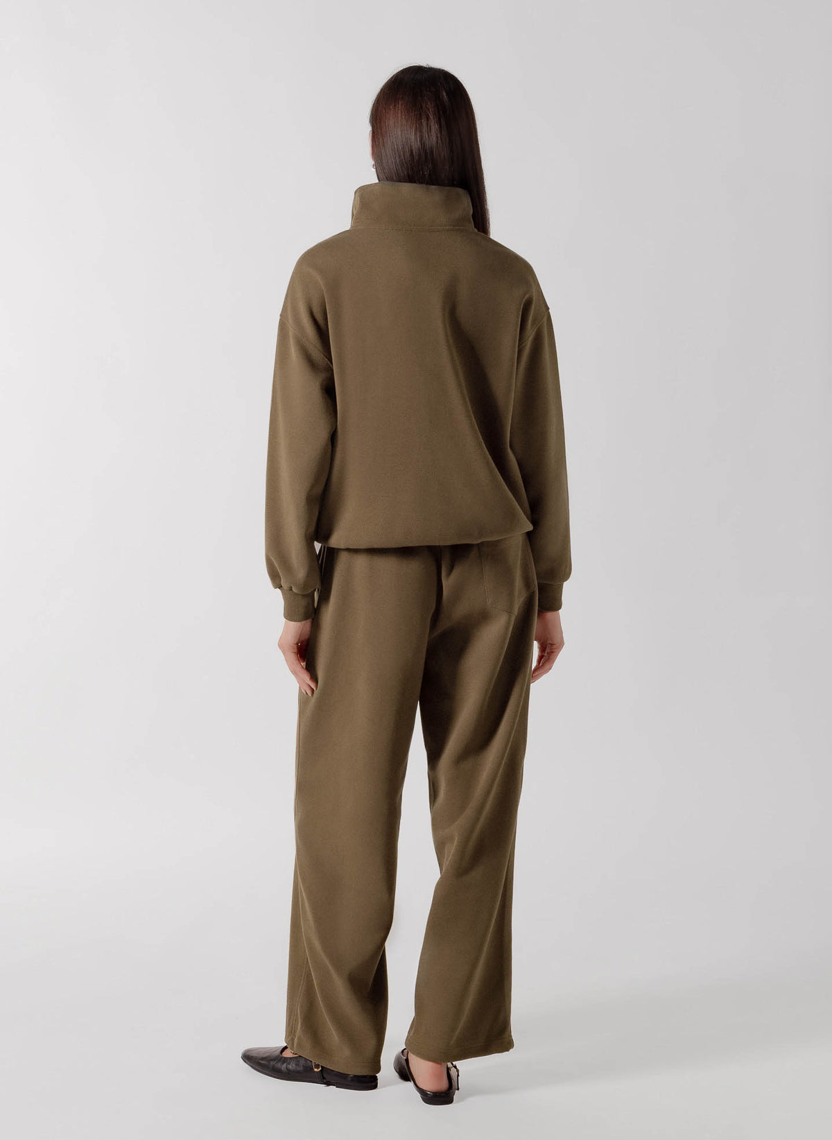 FUNNEL NECK QUATER ZIP SET