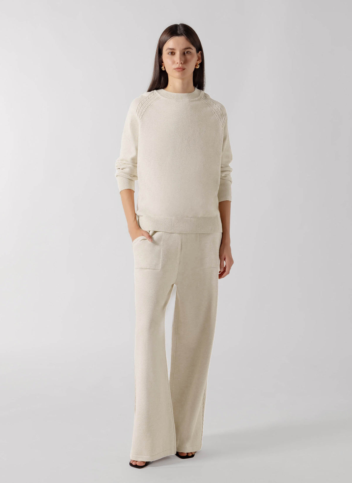CABLE KNIT CASHMERE SWEATER SET