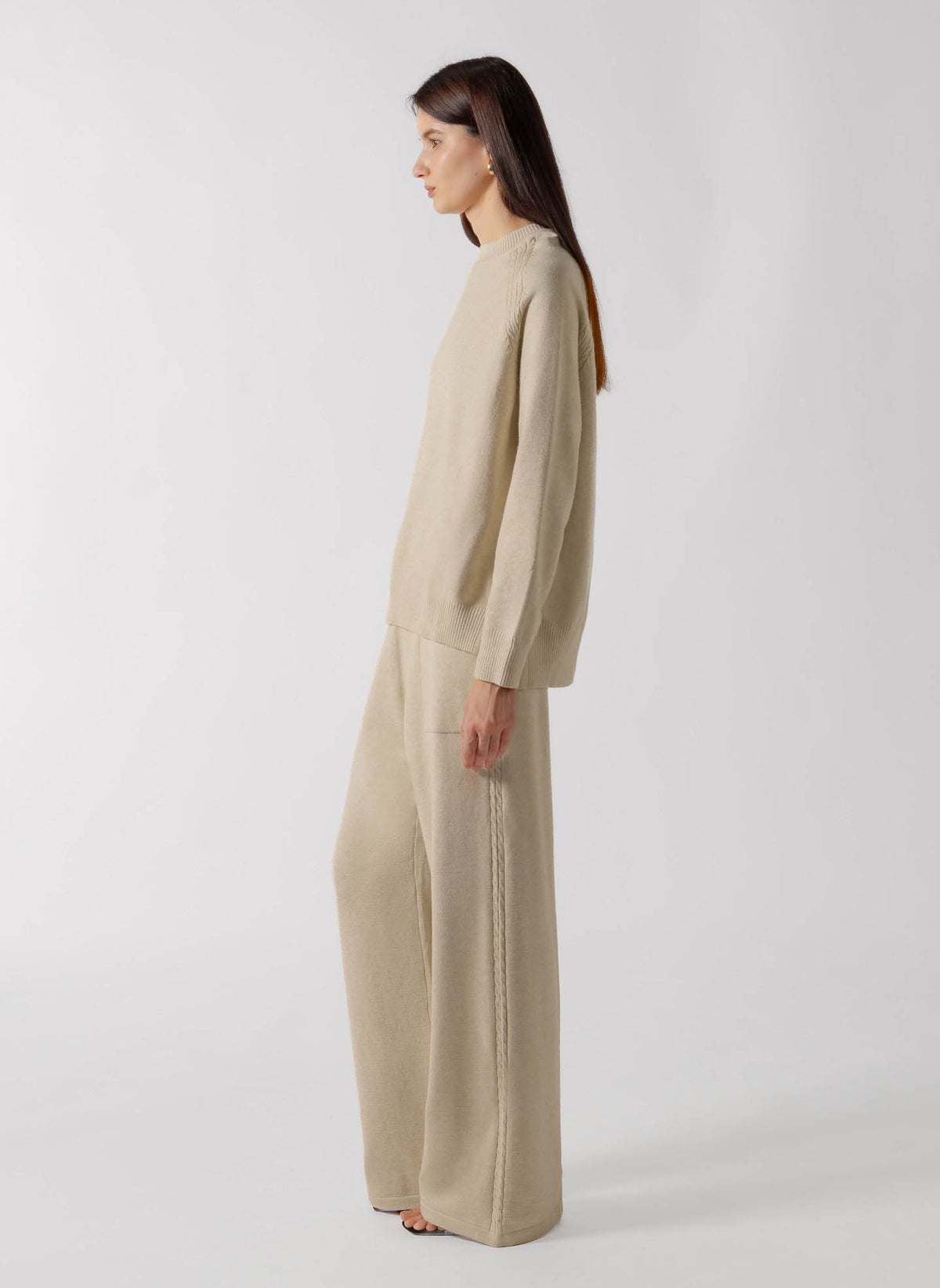 CABLE KNIT CASHMERE SWEATER SET