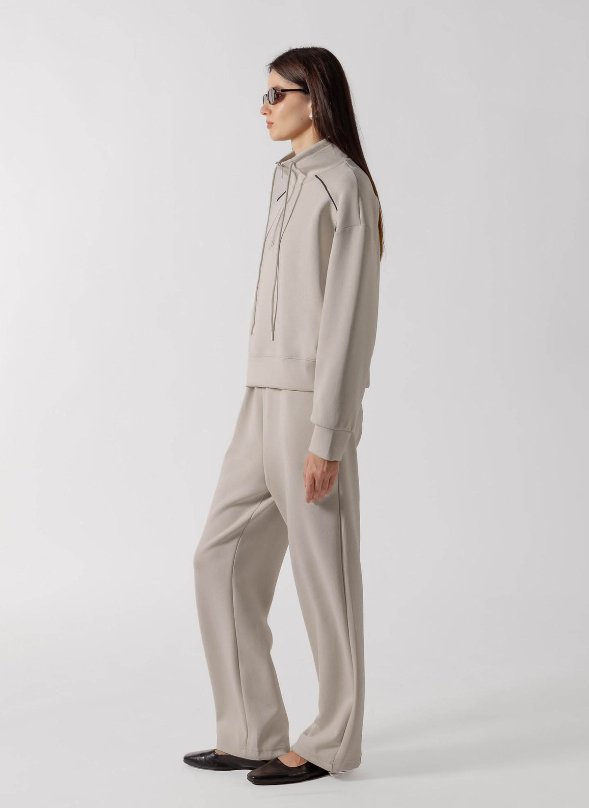 PIPED QUATER- ZIP SOFT SET