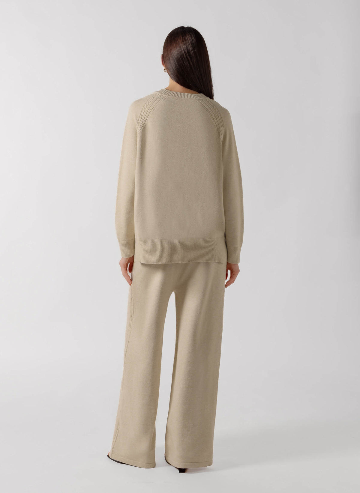 CABLE KNIT CASHMERE SWEATER SET
