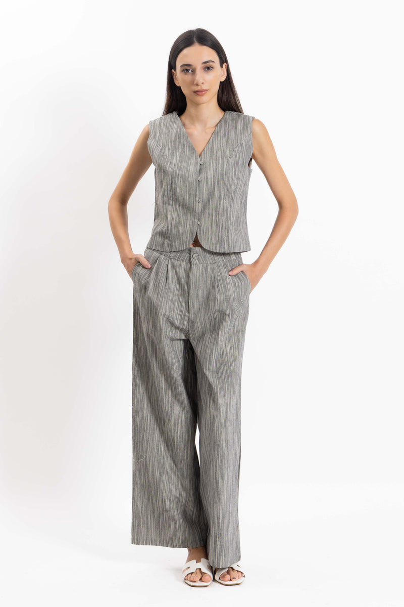 TEXTURED WAISTCOAT SET