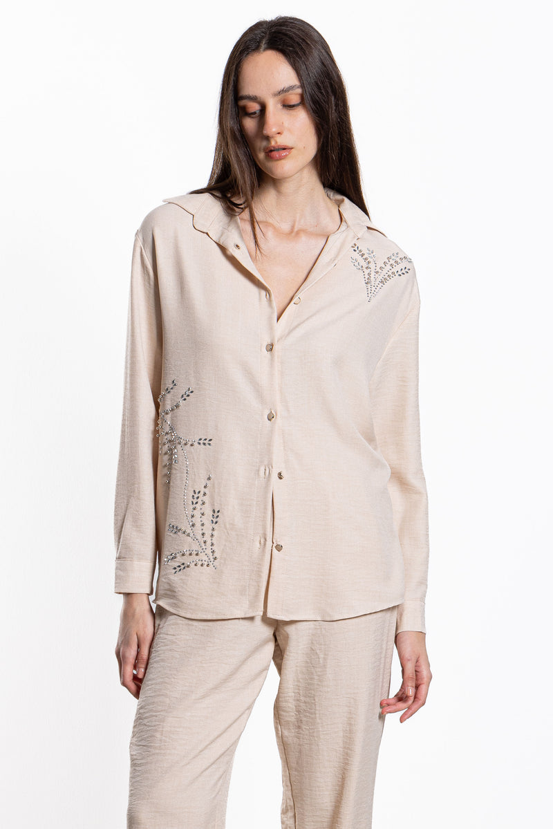 DETAIL STUDDED SHIRT SET