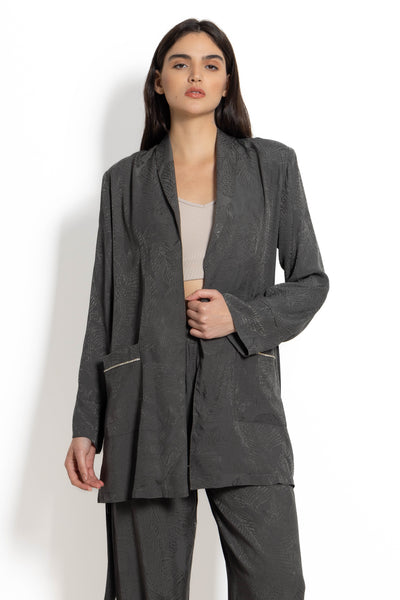 TEXTURED SATIN KIMONO SET