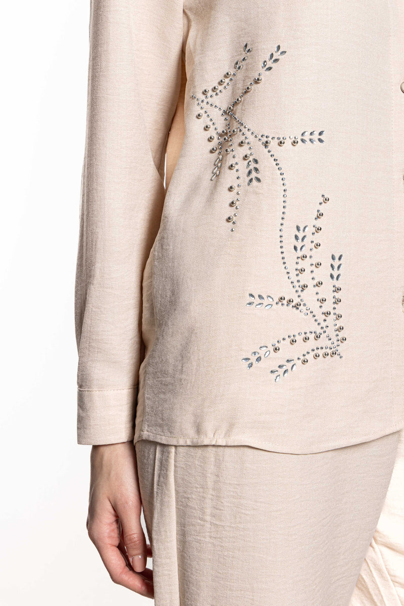 DETAIL STUDDED SHIRT SET