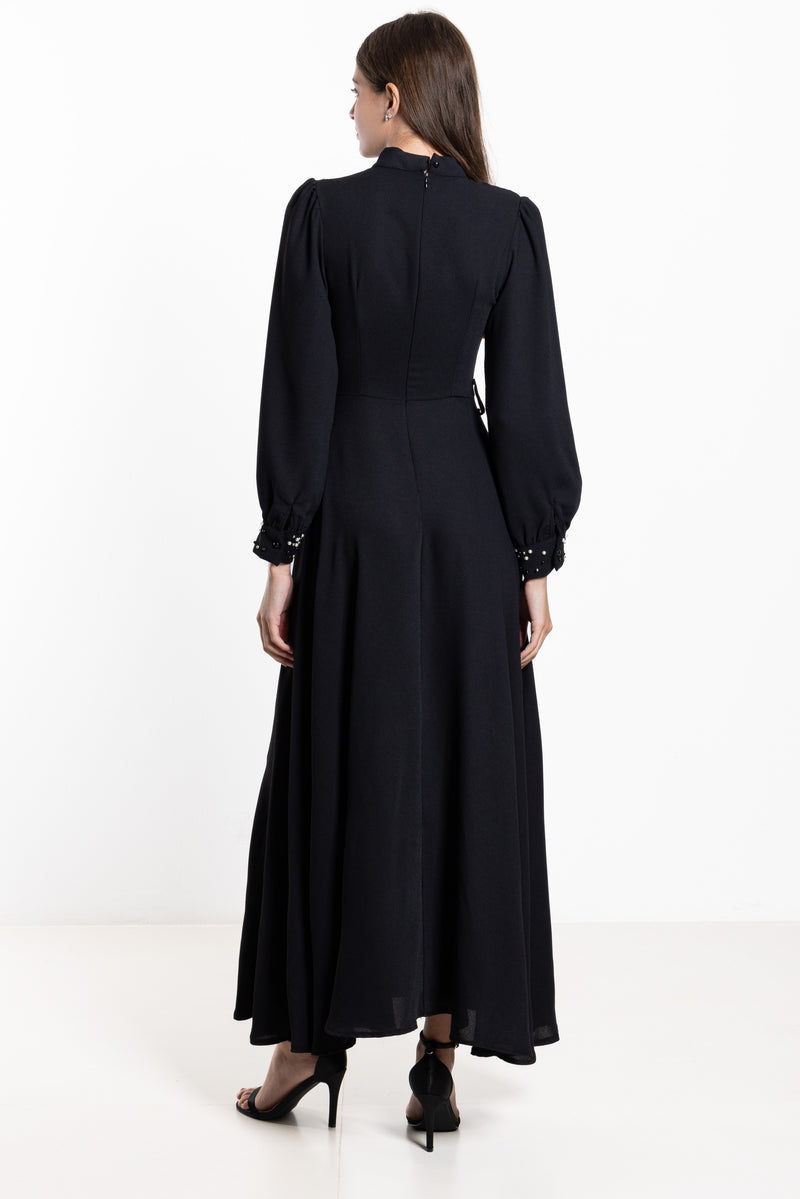 DETAILED STUDDED MAXI DRESS