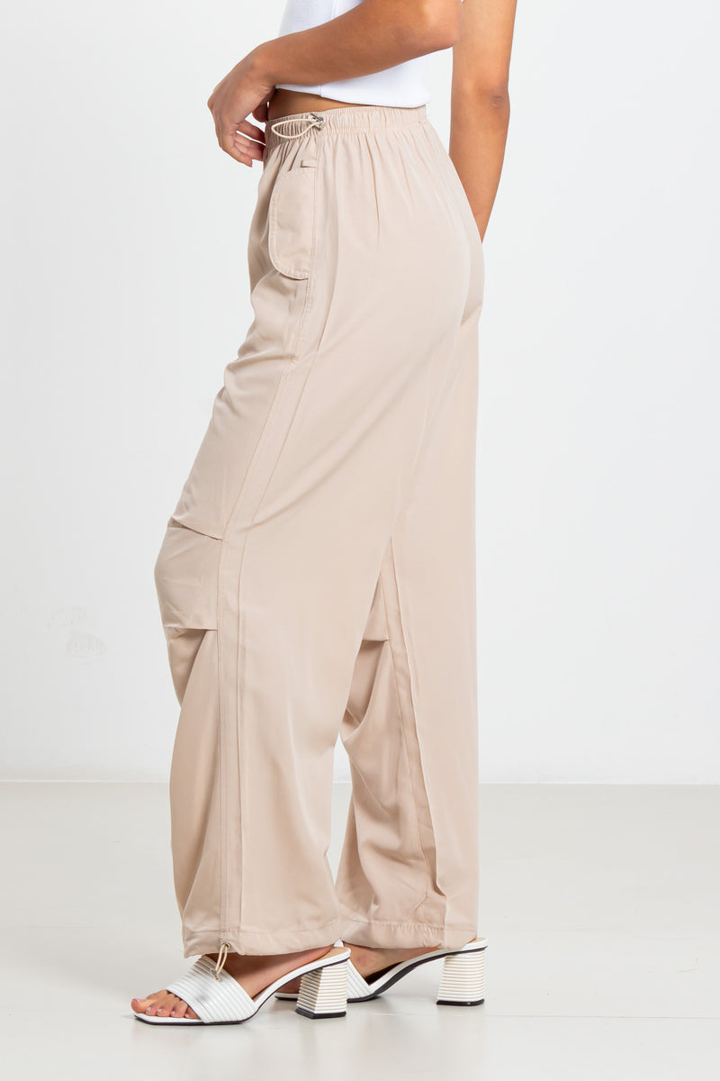 NYLON BLEND PARACHUTE TROUSERS