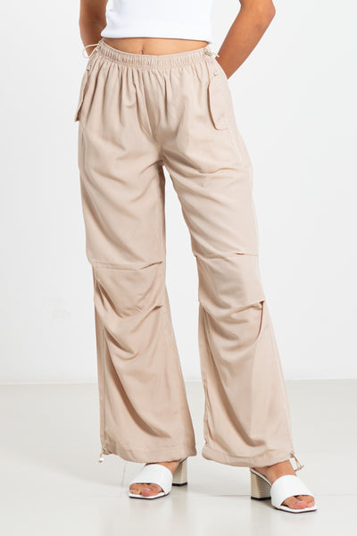 NYLON BLEND PARACHUTE TROUSERS