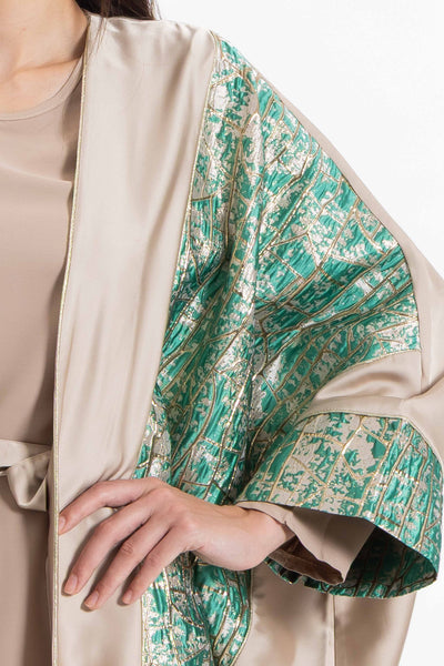 TEXTURED DETAILED ABAYA WITH DRESS