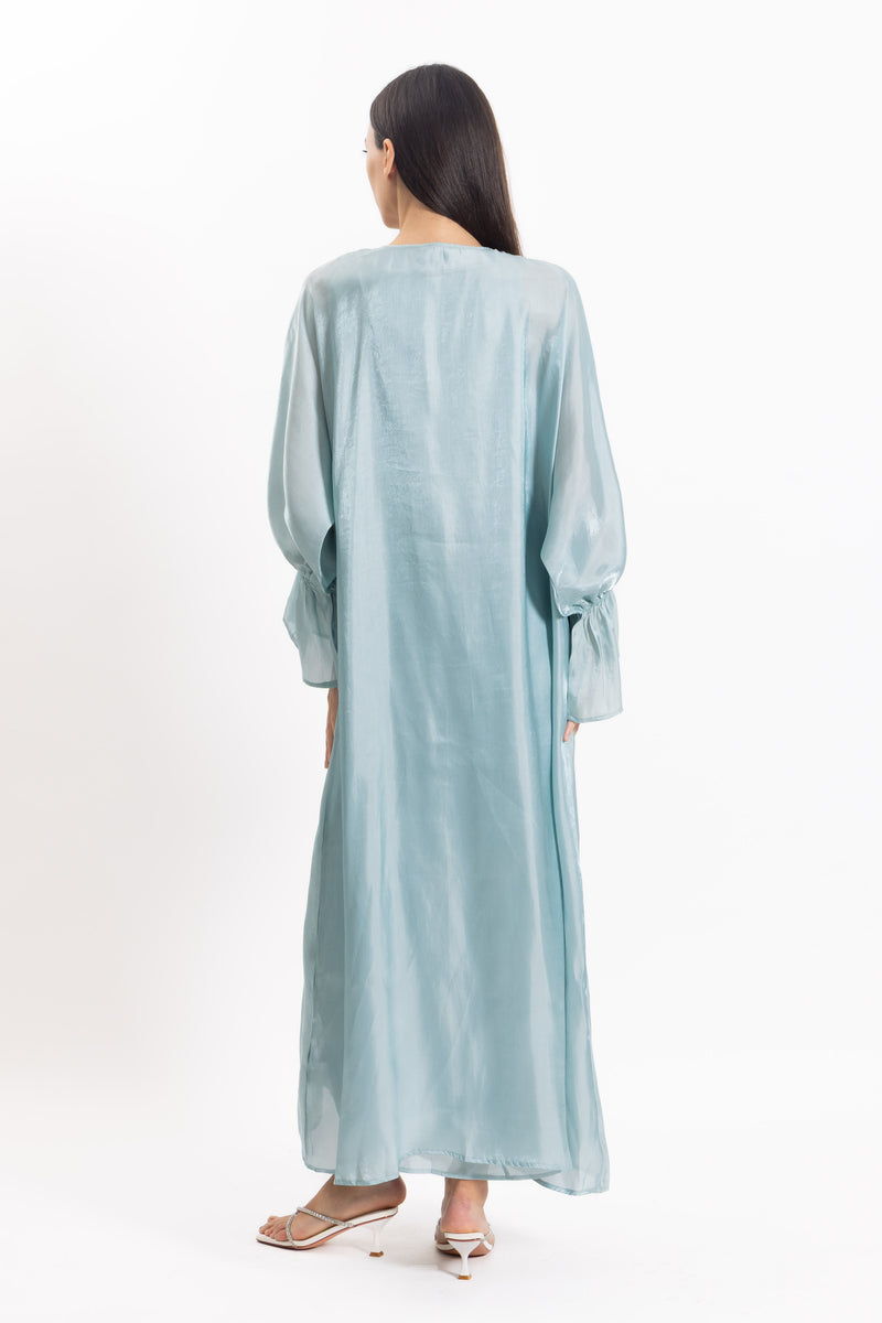 SATIN ABAYA WITH INNER DRESS
