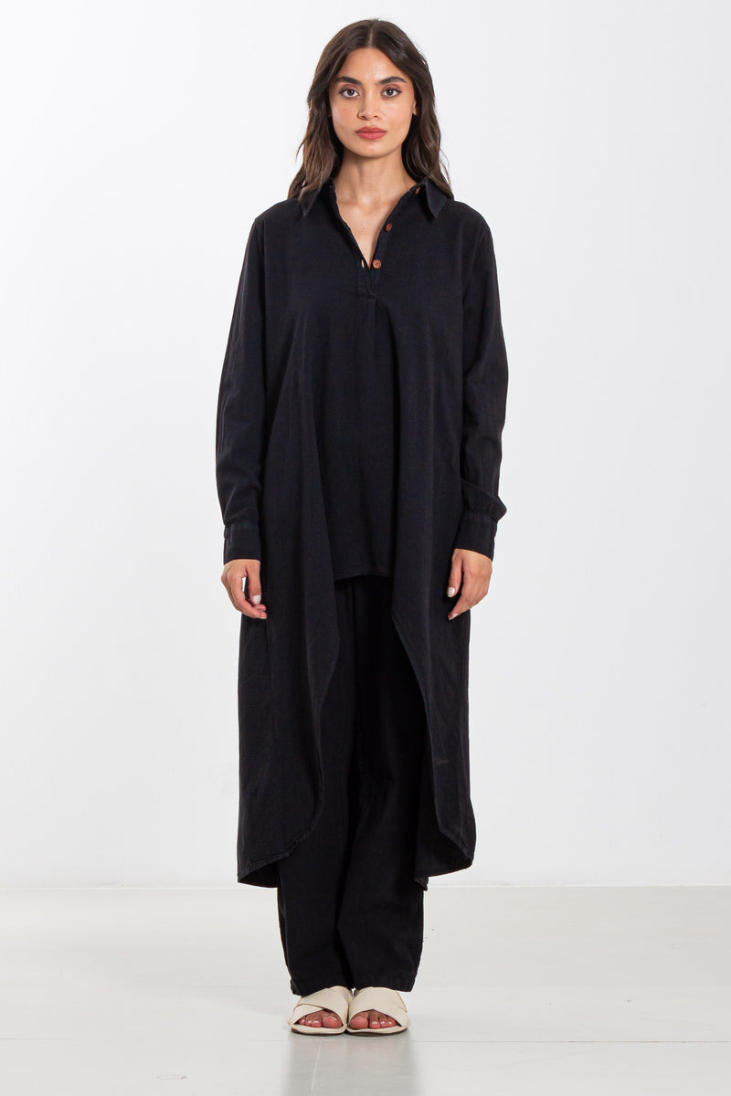 HEAVY COTTON LONG SHIRT SET