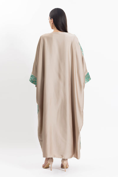 TEXTURED DETAILED ABAYA WITH DRESS
