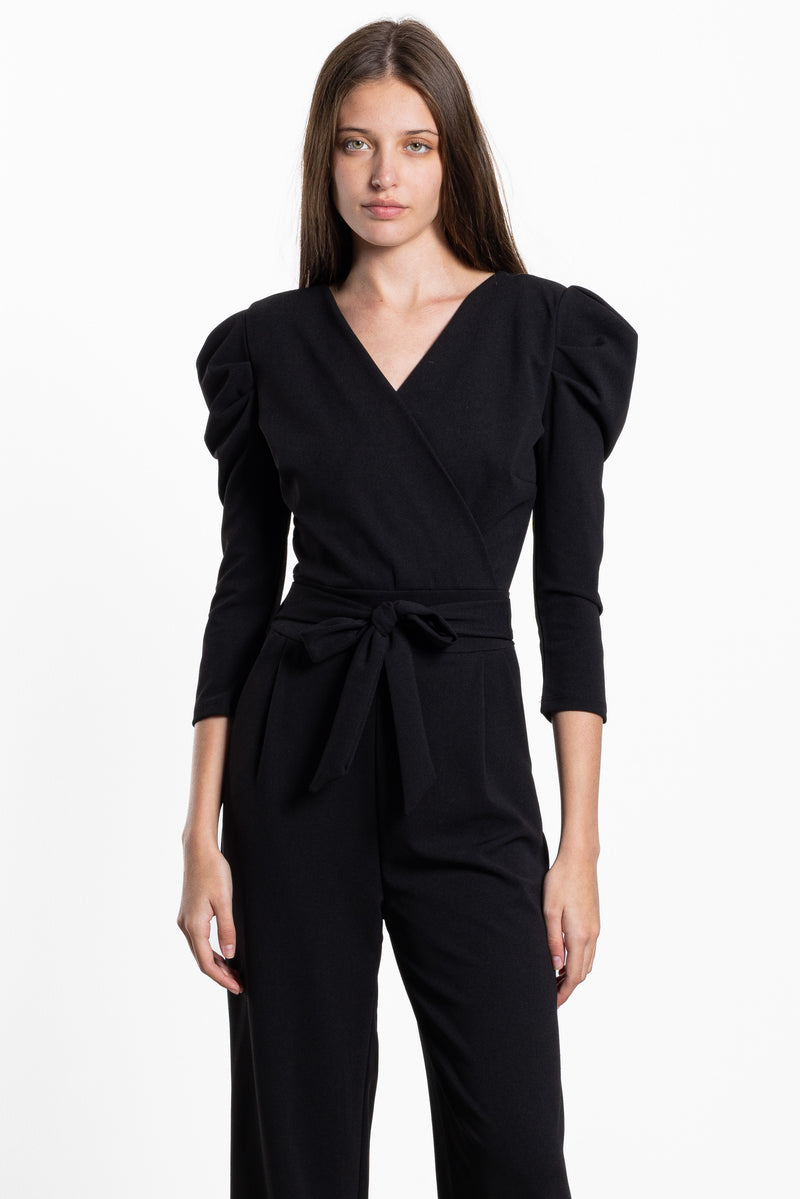 PUFF SHOULDER JUMPSUIT