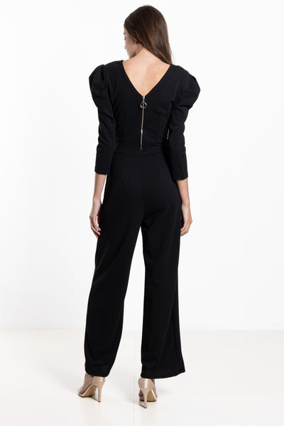 PUFF SHOULDER JUMPSUIT