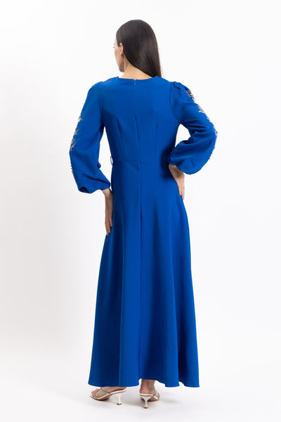 DETAILED STUDDED MIDI DRESS