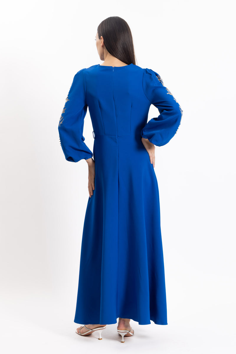 DETAILED STUDDED MIDI DRESS