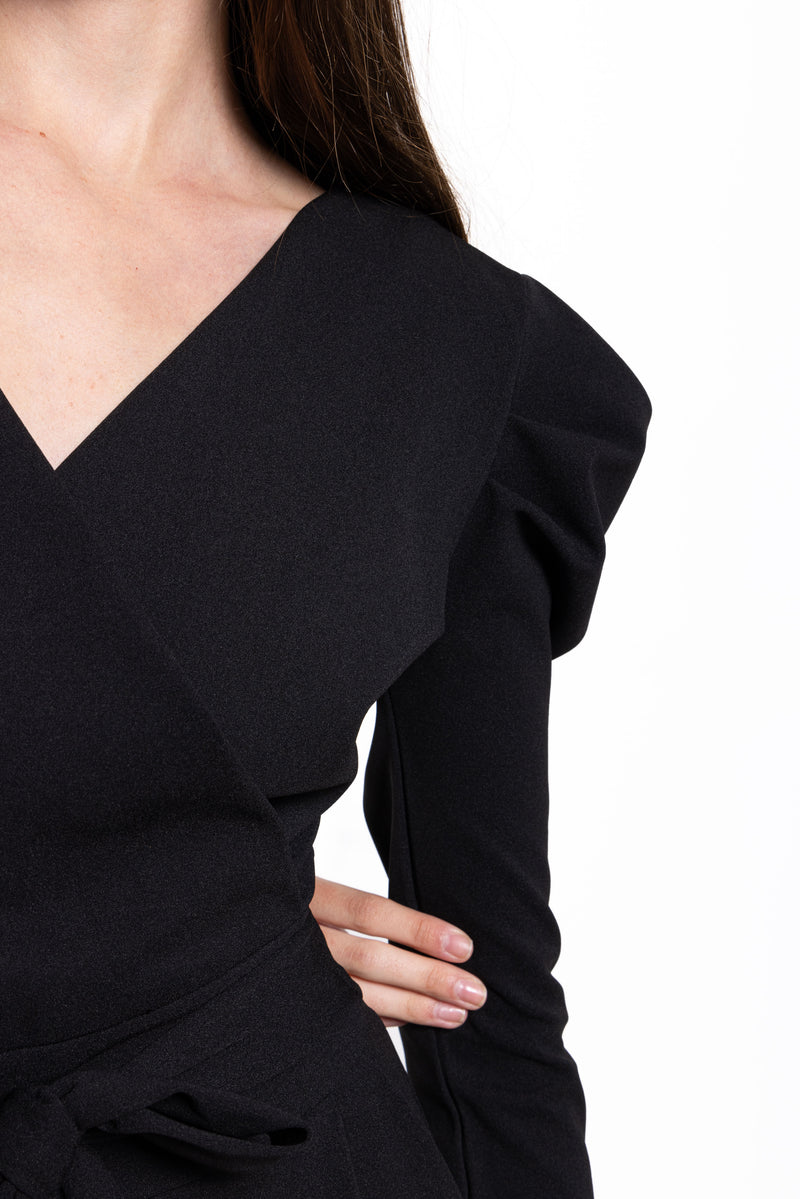 PUFF SHOULDER JUMPSUIT