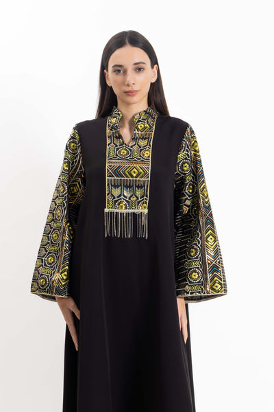 EMBROIDERED MAXI DRESS