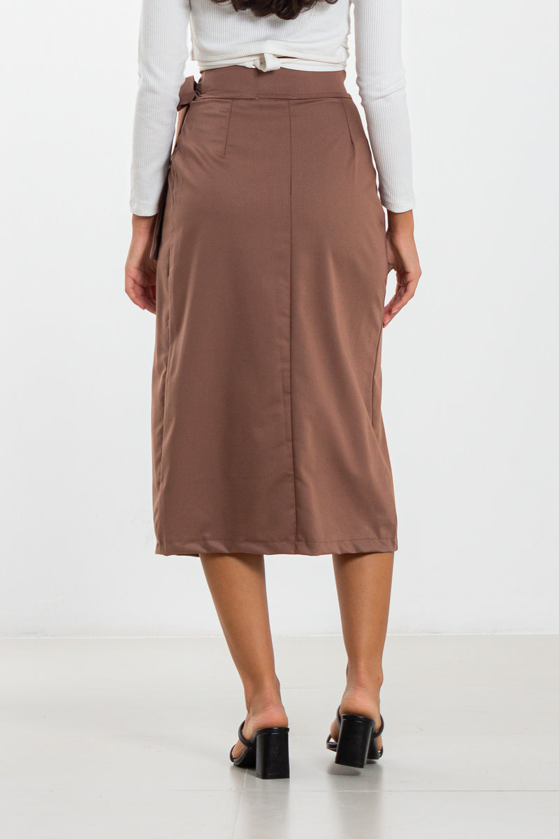 TECHNICAL CARGO WRAPPED SKIRT