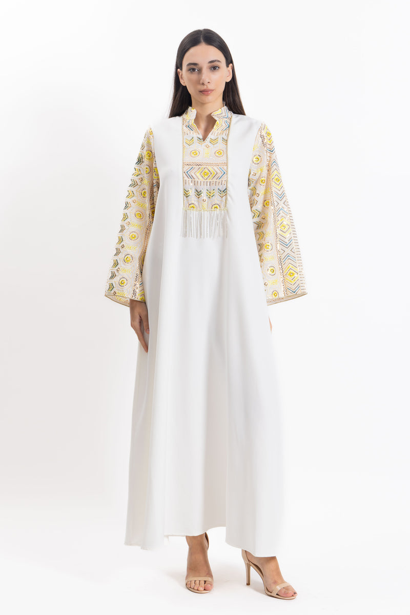 EMBROIDERED MAXI DRESS