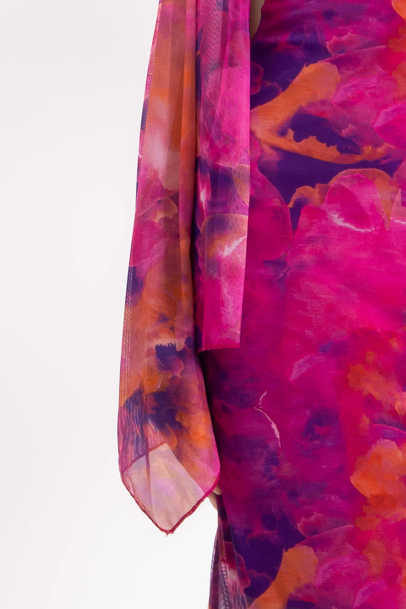 ABSTRACT PRINT MIDI DRESS