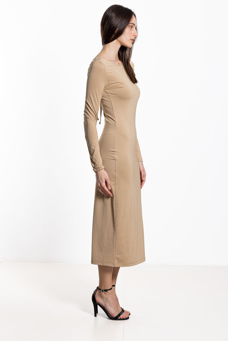 DETAIL FITTED MIDI DRESS