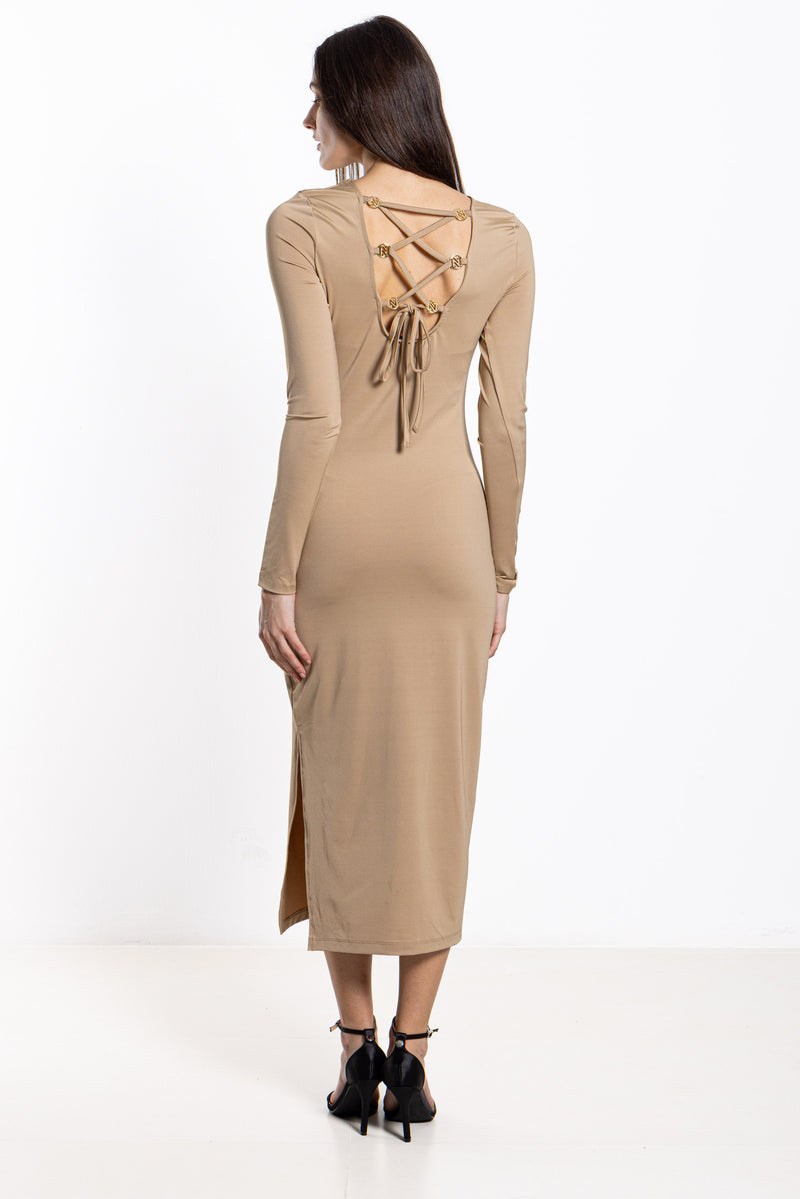 DETAIL FITTED MIDI DRESS