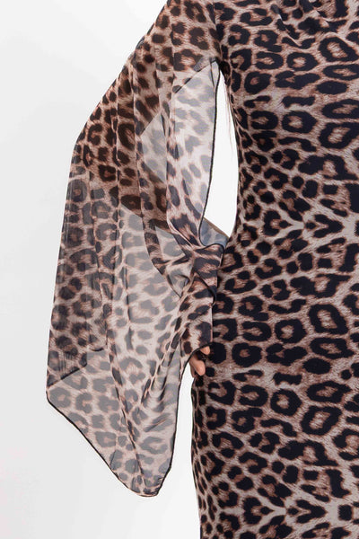 ANIMAL PRINT FITTED DRESS