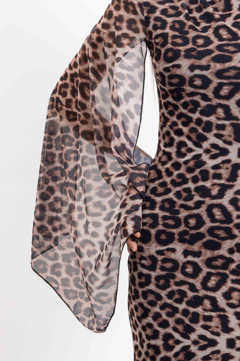 ANIMAL PRINT FITTED DRESS