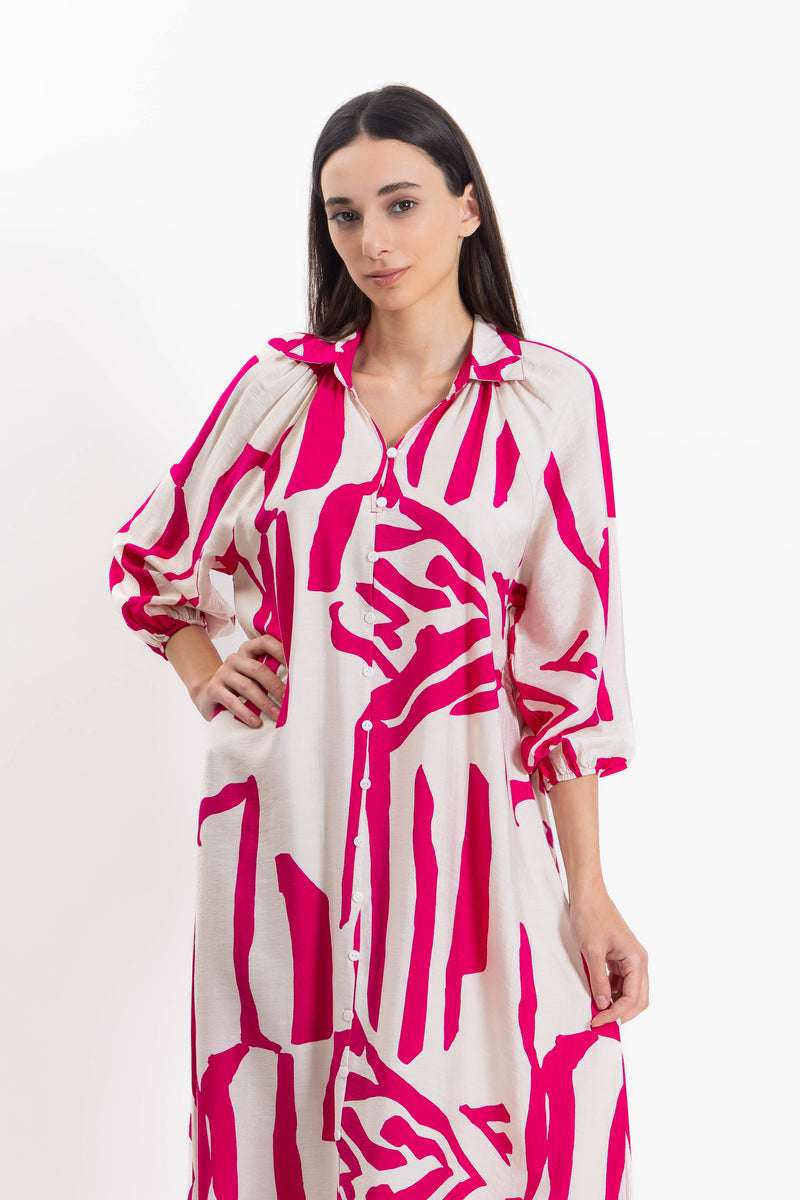 ABSTRACT PRINT DRESS