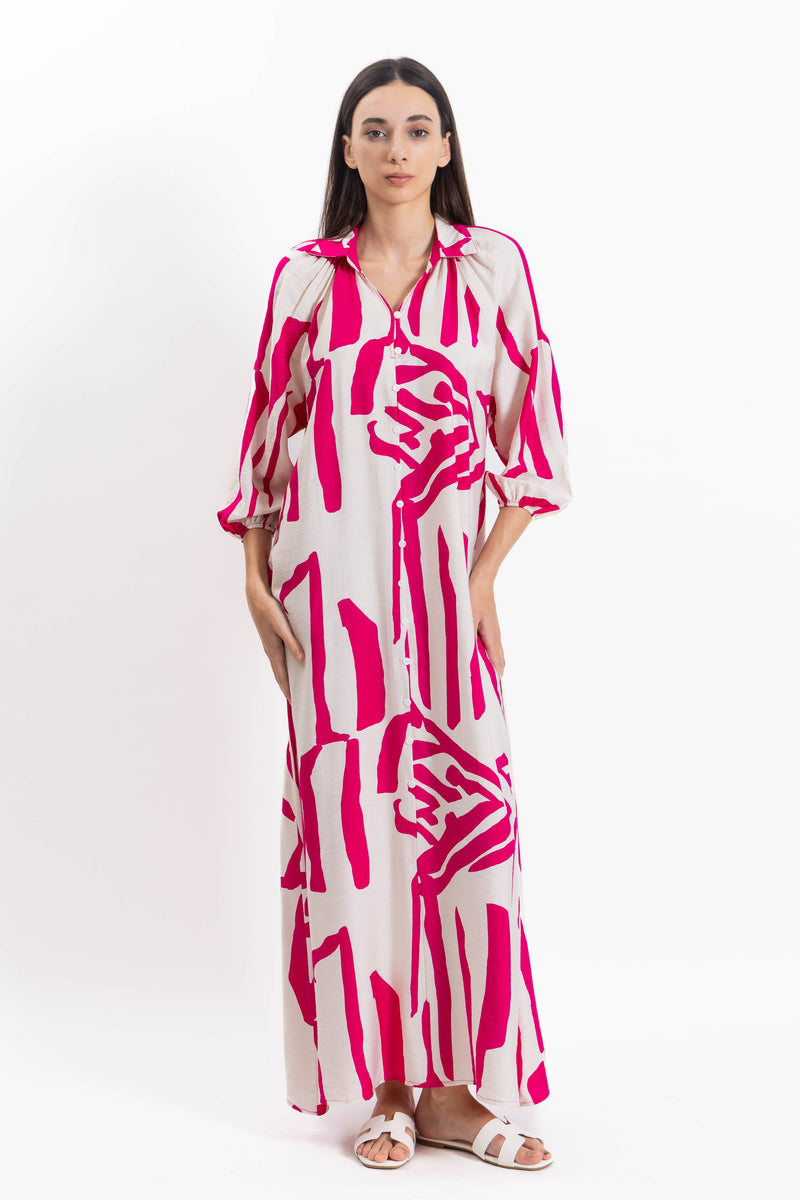 ABSTRACT PRINT DRESS