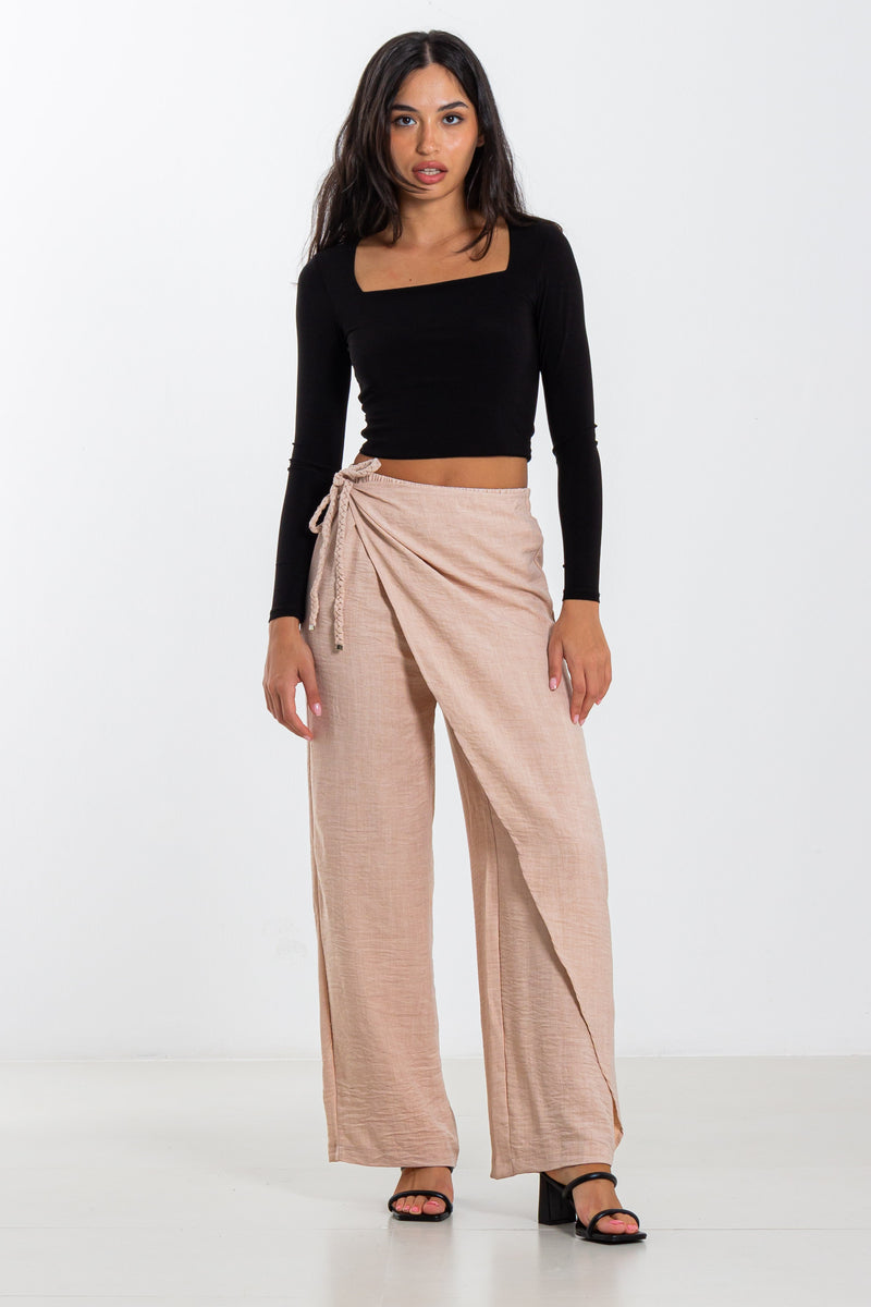 FLOWING WRAP TROUSERS