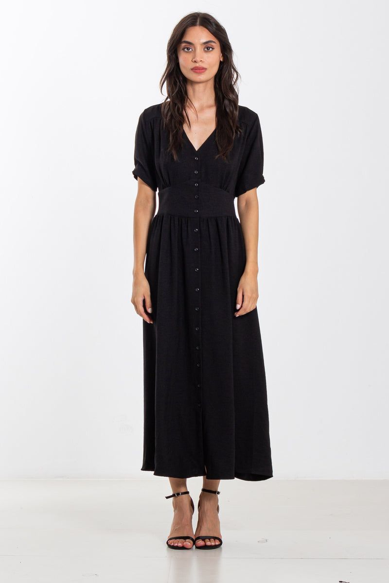 MIDI DRESS WITH A TAPERED WAIST