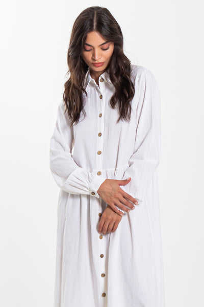MAXI DETAILED SHIRT DRESS