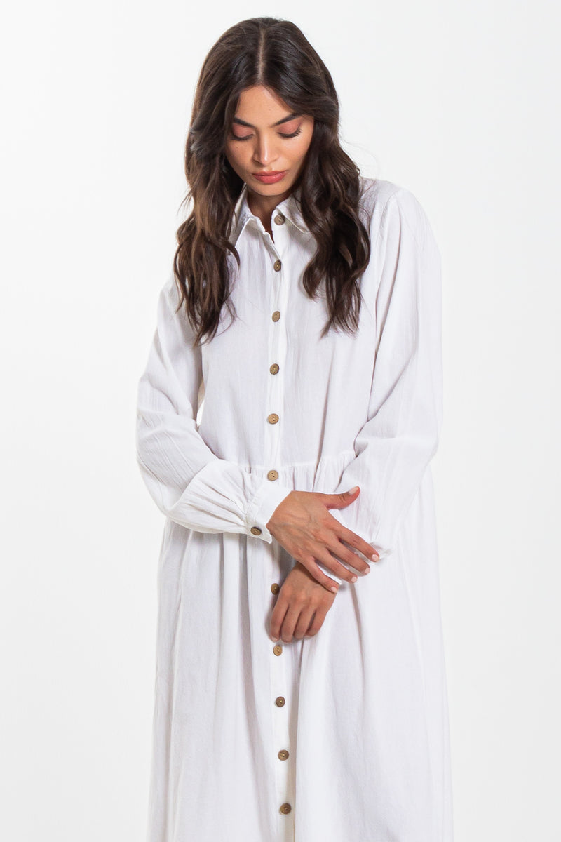 MAXI DETAILED SHIRT DRESS