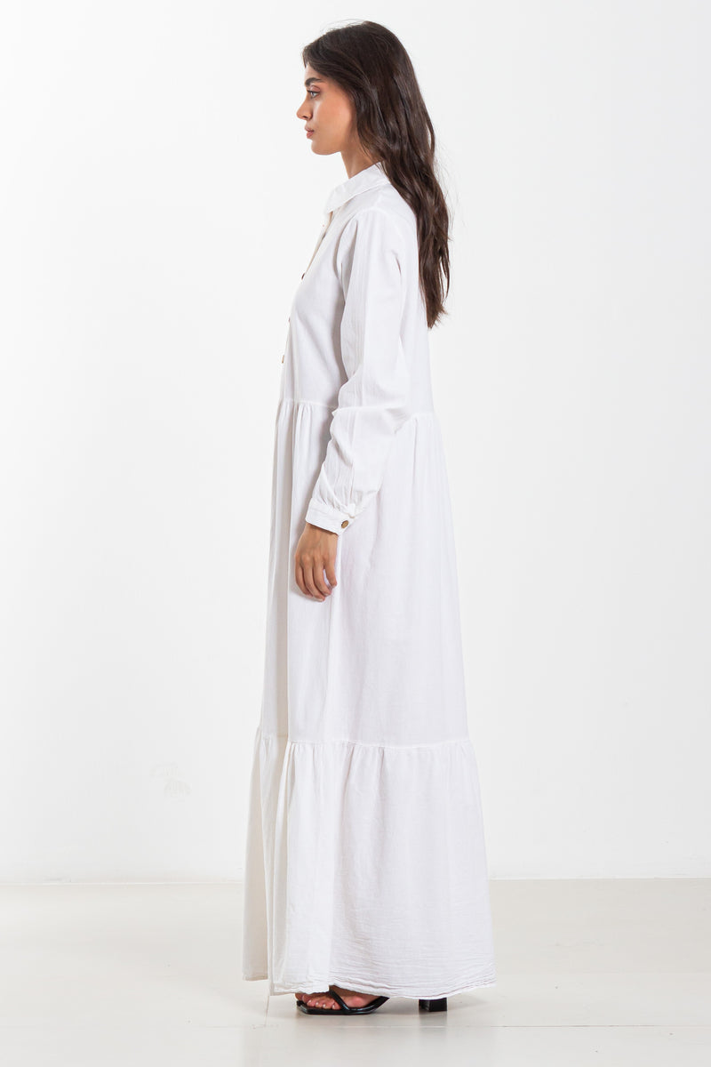 MAXI DETAILED SHIRT DRESS